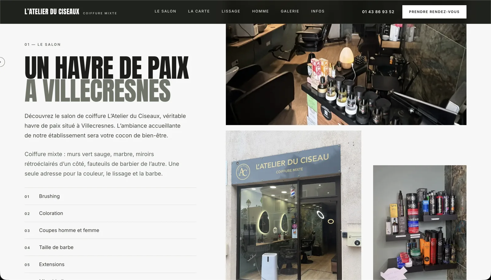 L’Atelier du Ciseaux, Coiffure mixte