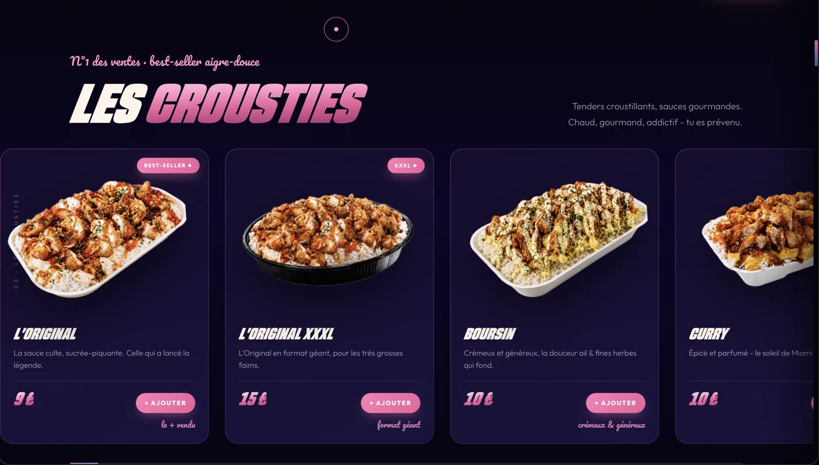 Les Crousties, Restauration rapide